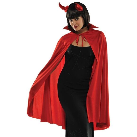 Amscan Red Cape Adult Halloween Costume Cosplay CloakOne Size Fits Most NWT - Picture 1 of 7